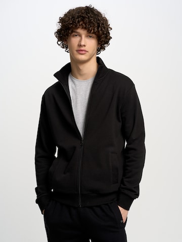 BIG STAR Sweatshirt ' DUNNOS ' in Zwart: voorkant