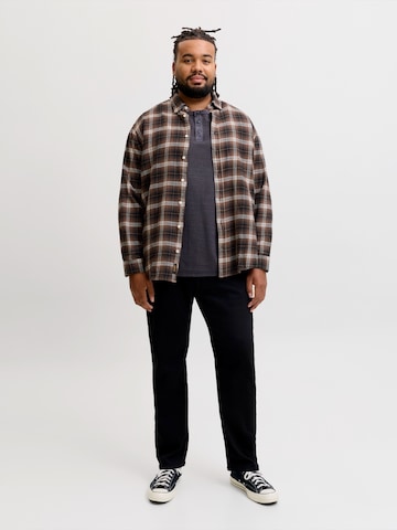 Jack & Jones Plus Comfort Fit Риза 'JJEFIELD' в черно