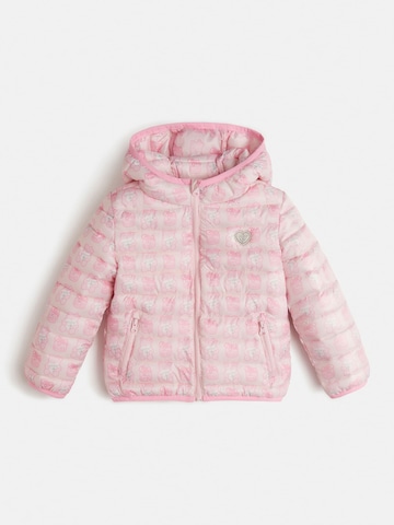 GUESS Winter Jacket in Pink: front