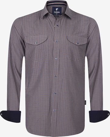 DENIM CULTURE Button Up Shirt 'Bonoaldo ' in Brown: front