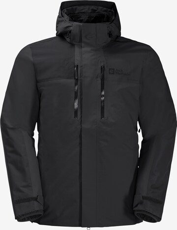 JACK WOLFSKIN Outdoorjacka 'JASPER' i svart: framsida