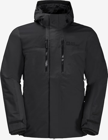 JACK WOLFSKIN Outdoor jacket 'JASPER' in Black: front