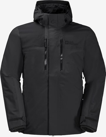 JACK WOLFSKIN Outdoorjacka 'JASPER' i svart: framsida