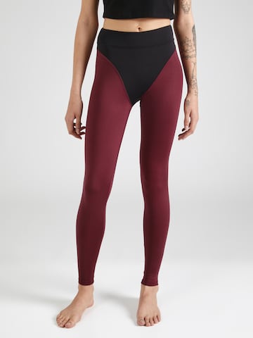 Hey Honey Skinny Workout Pants 'Jane Fig' in Red: front