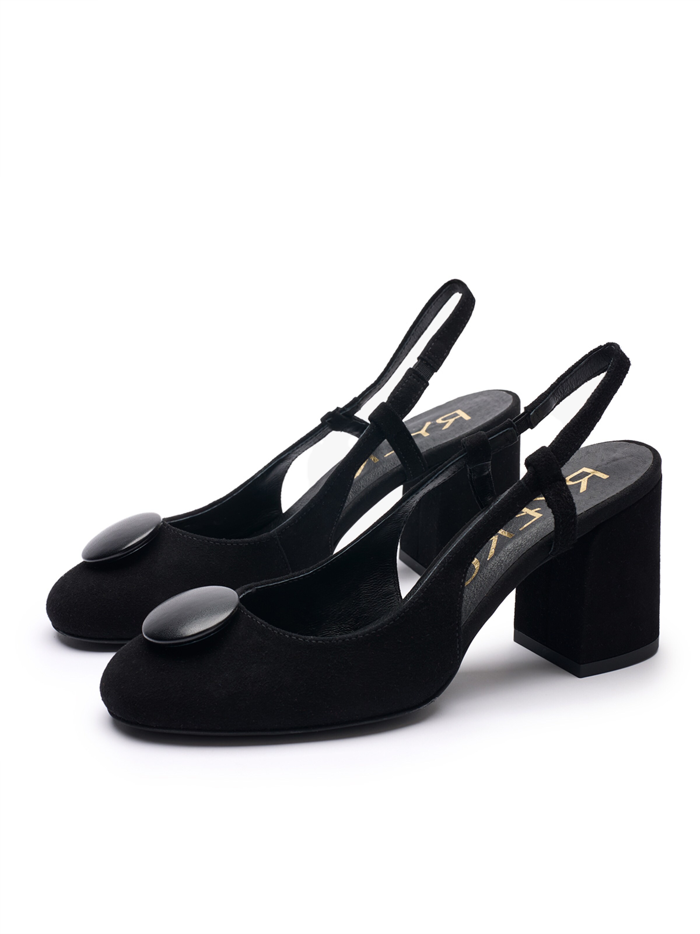 RYŁKO Lodičky s otvorenou pätou - Čierna