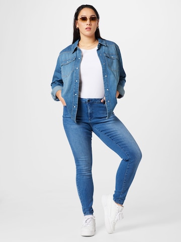 Vero Moda Curve Skinny Jeans 'Fanya' in Blue