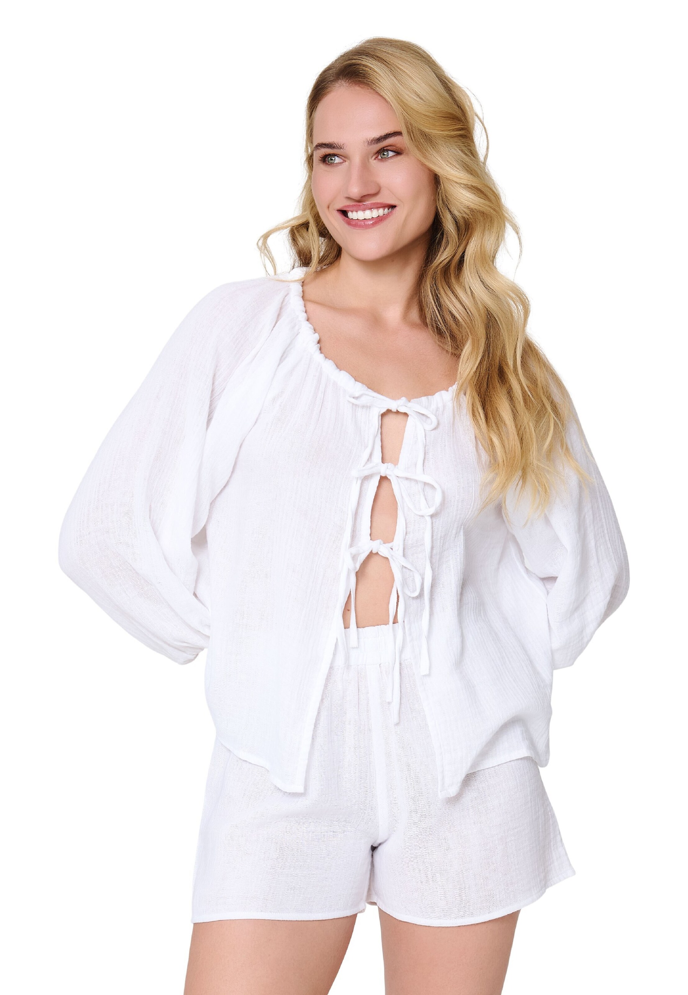 LingaDore - Pijama en blanco: frente