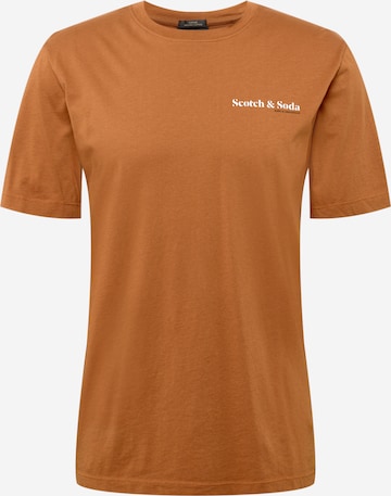 T-Shirt SCOTCH & SODA en marron : devant