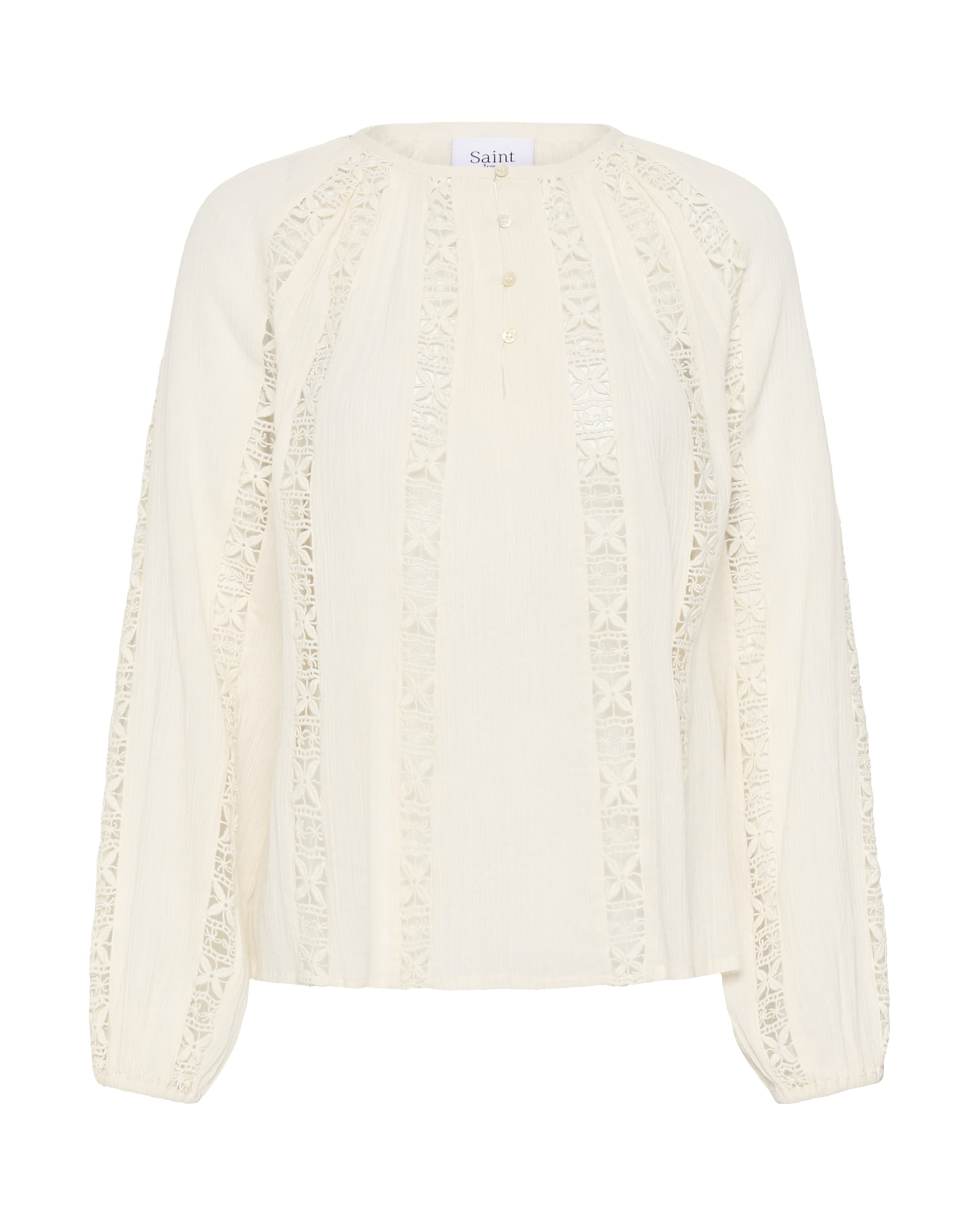 SAINT TROPEZ Bluse 'Skya' i L i hvid, Produktvisning