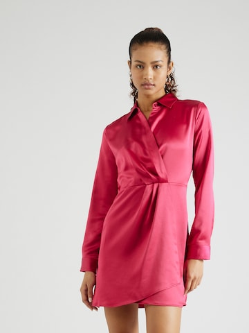 HUGO Red Платье-рубашка в Ярко-розовый: спереди