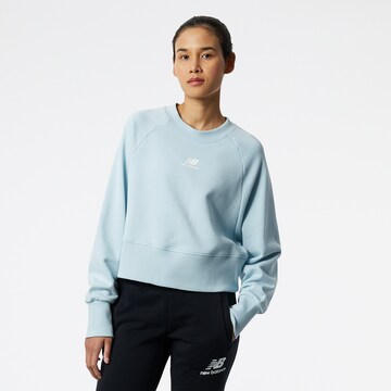 new balance Sportief sweatshirt in Blauw: voorkant