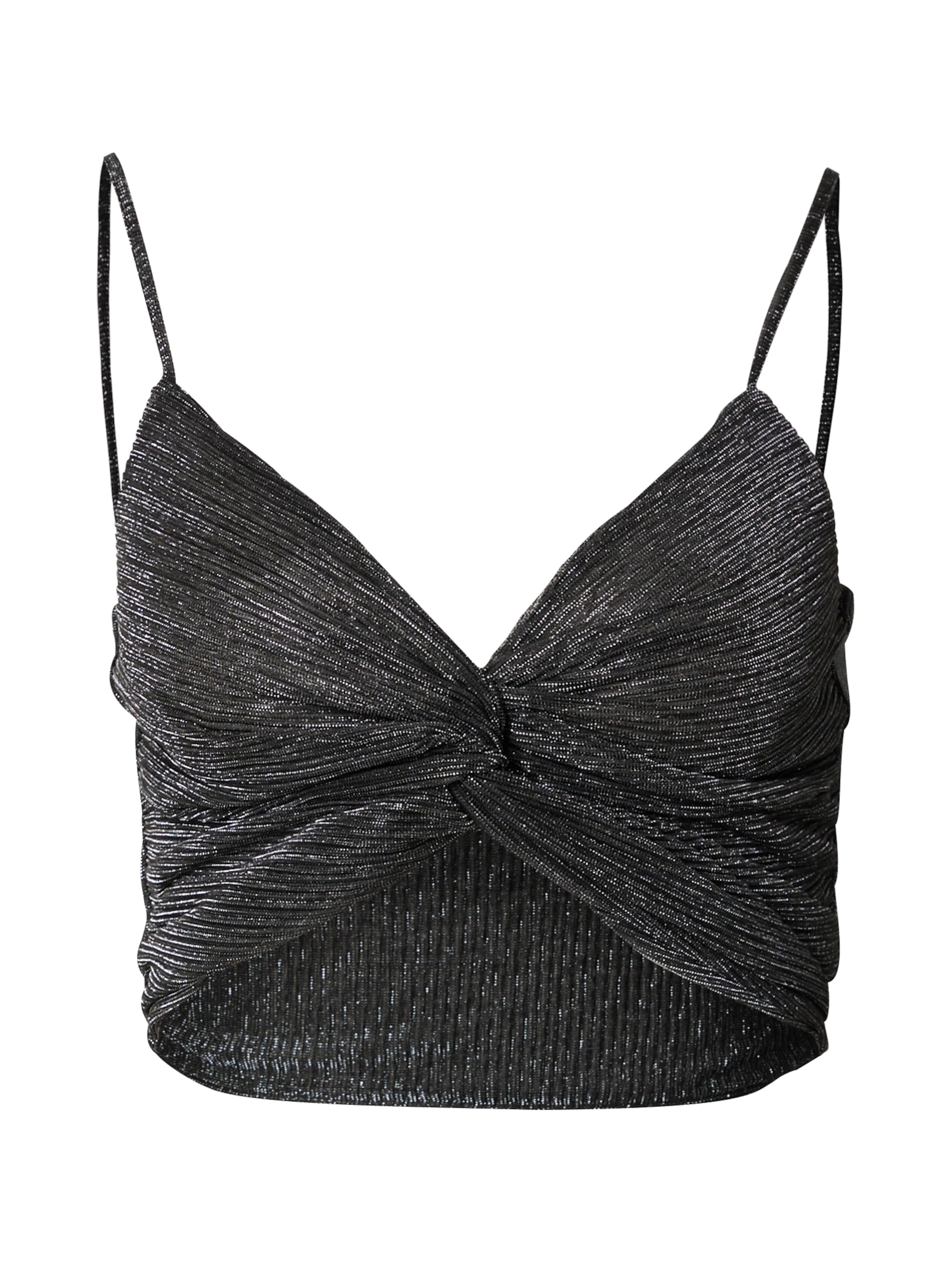 Guido Maria Kretschmer Women Top 'Hayden' en negro / plata, Vista del producto