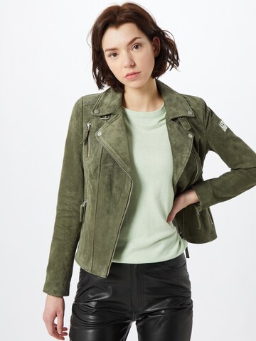 FREAKY NATION Between-Season Jacket 'Bikerprincess' in Green: front