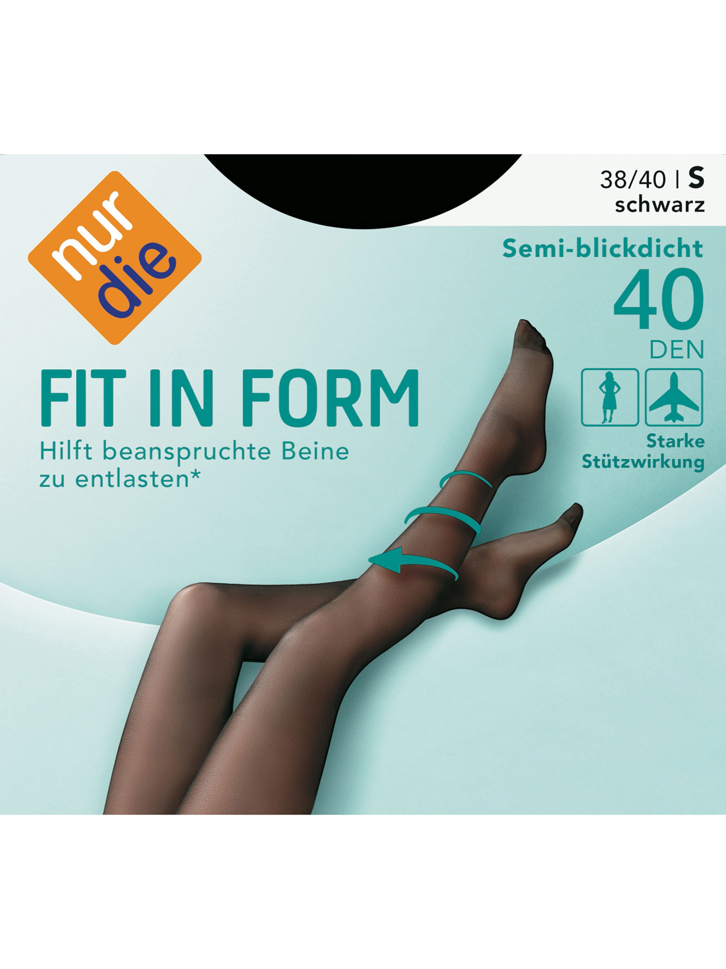 Nur Die Panty's ' Fit in Form, 40 Den ' in Zwart