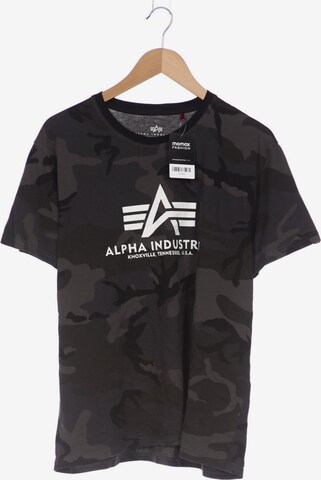 ALPHA INDUSTRIES T-Shirt XL in Grau: predná strana