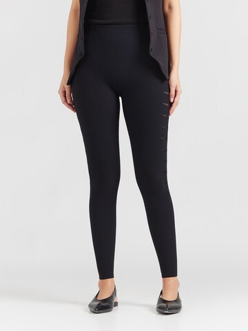 Wolford Skinny Legíny – černá: přední strana