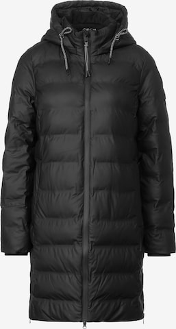CECIL Between-Seasons Coat in Black: front