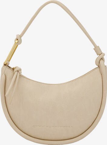 Borsa a spalla di Adolfo Dominguez in beige: frontale