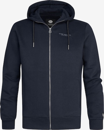 Petrol Industries Zip-Up Hoodie 'Monroe' in Blue: front