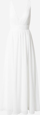 mascara Evening Dress in White: front