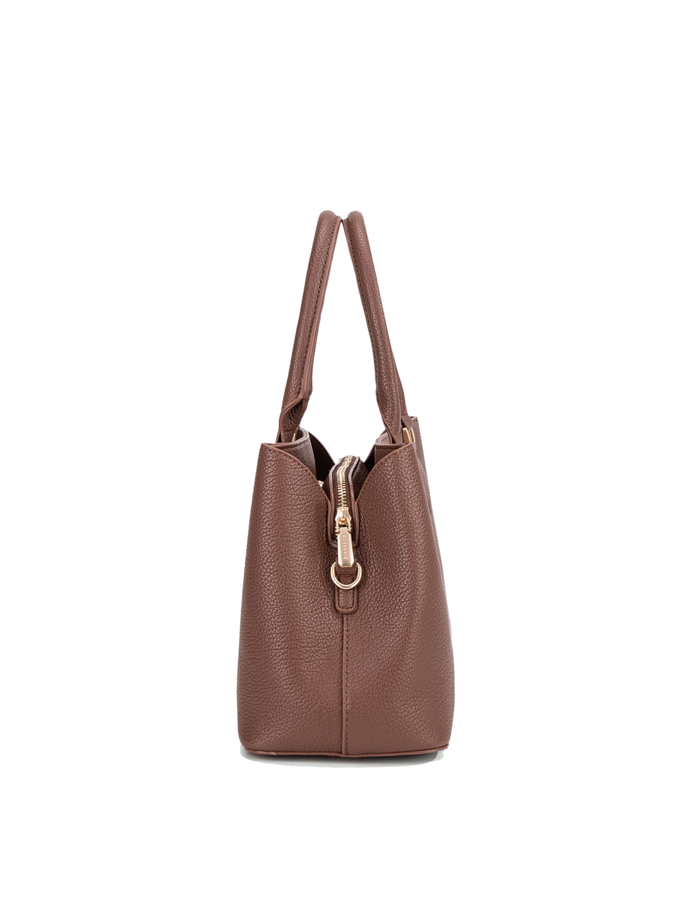 Borsa a mano 'Borsa a Mano Donna Vegan Leather con Tracolla Rimovibile - Diana&Co' di Diana&Co. in marrone
