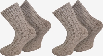 Chaussettes normani en beige : devant