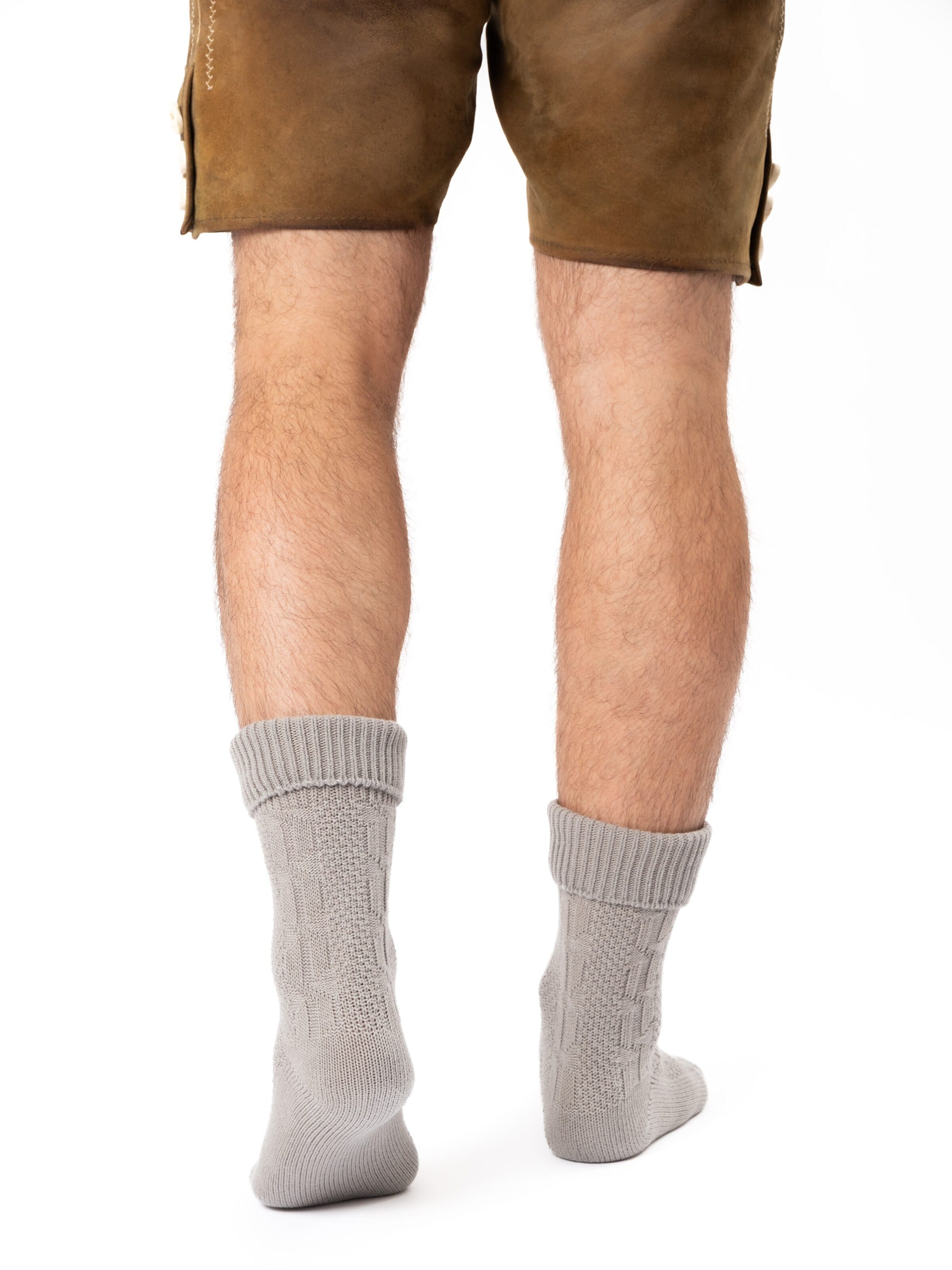HerzSticht Traditional Socks 'Enzian' in Grey