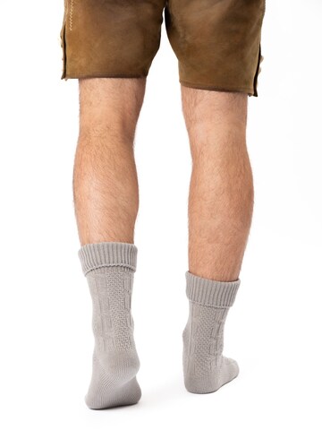 HerzSticht Traditional socks 'Enzian' in Grey