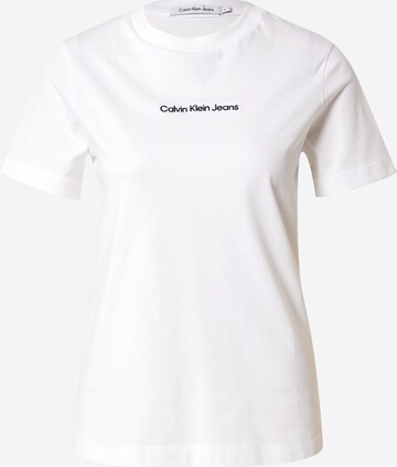 Tricou 'INSTITUTIONAL' de la Calvin Klein Jeans pe alb: față