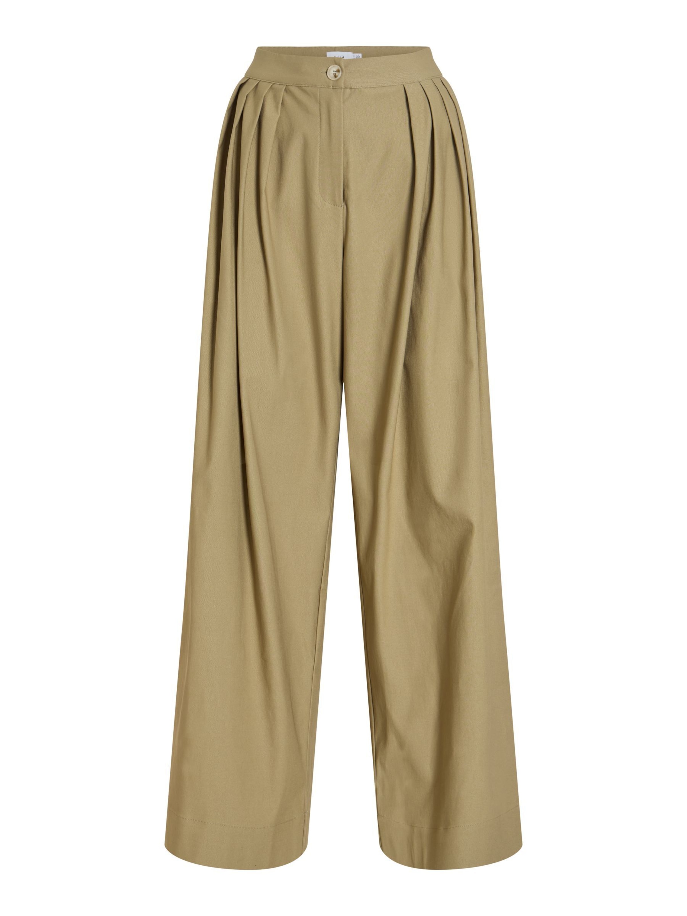 VILA - regular Pantalón plisado 'VIFLIKS' en verde: frente