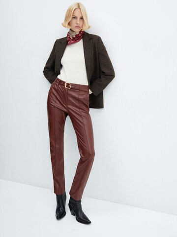 MANGO Regular Broek 'Anita' in Rood