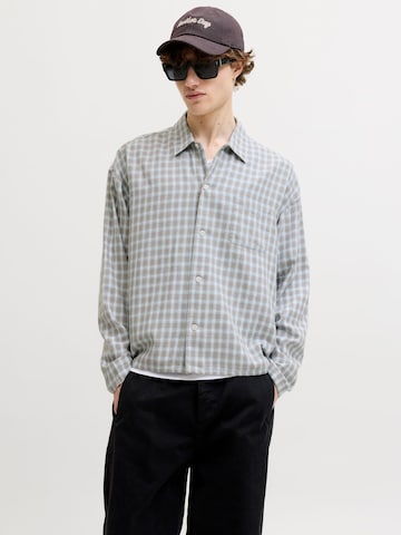 JACK & JONES Comfort fit Button Up Shirt in Blue: front