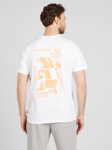 COLUMBIA - Camiseta funcional 'Explorers Canyon' en blanco: frente