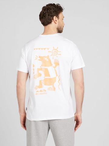 T-Shirt fonctionnel 'Explorers Canyon' COLUMBIA en blanc : devant