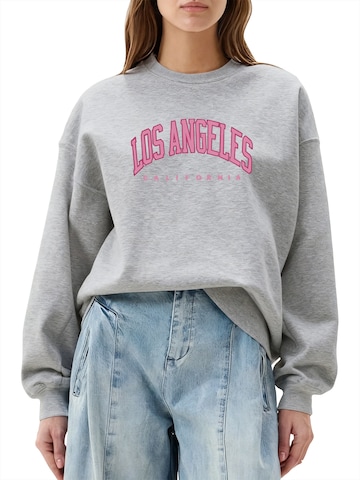 GORHEY - Sudadera 'Women's Fleece Pullover, Sweatshirt with Letter Print, Long Sleeve, Loose Fit' en gris: frente