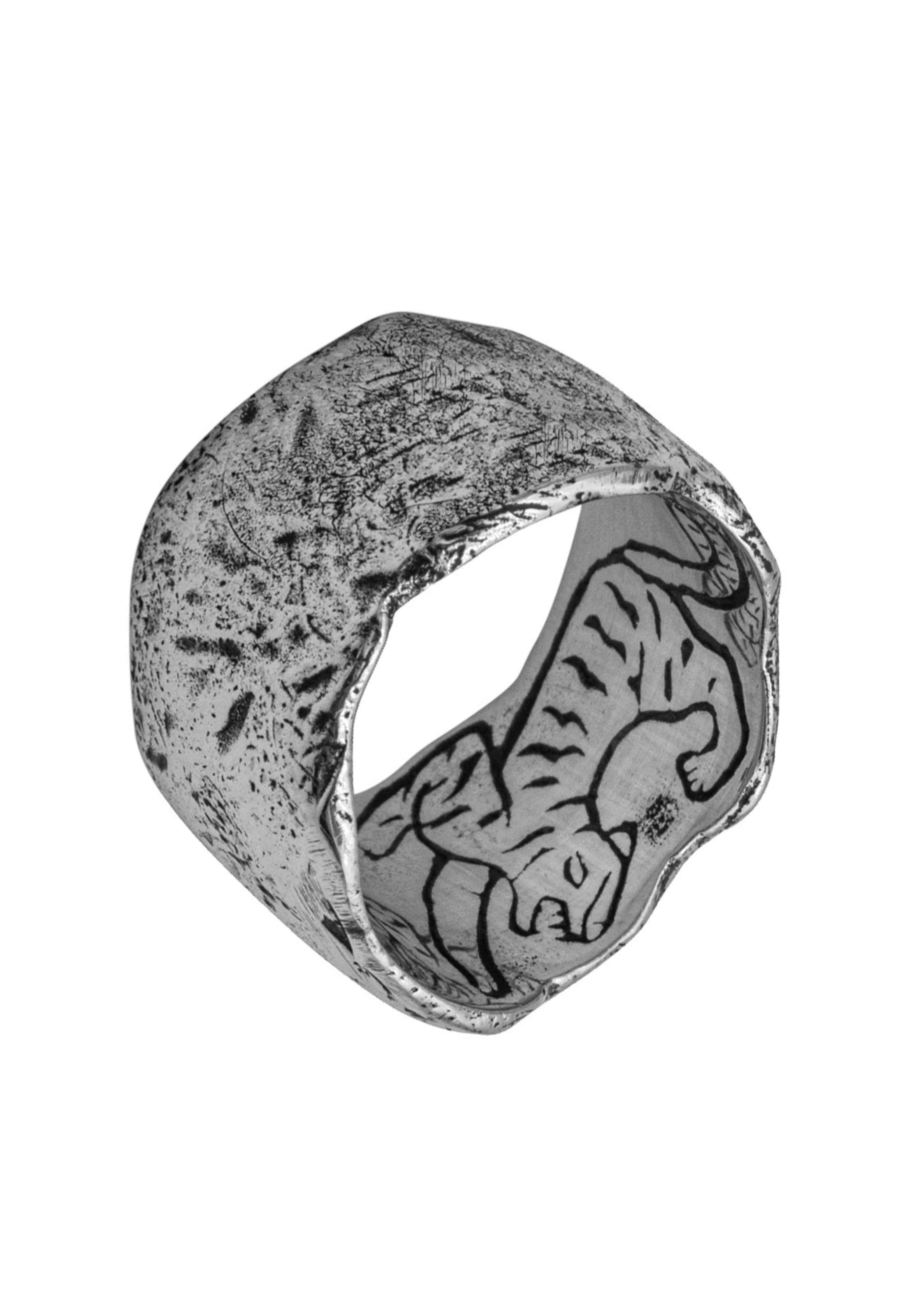 Haze&Glory Ring 'El Tigre' in Silber: Vorderseite