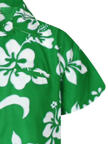 King Kameha Shirt 'Hibiscus' in Green