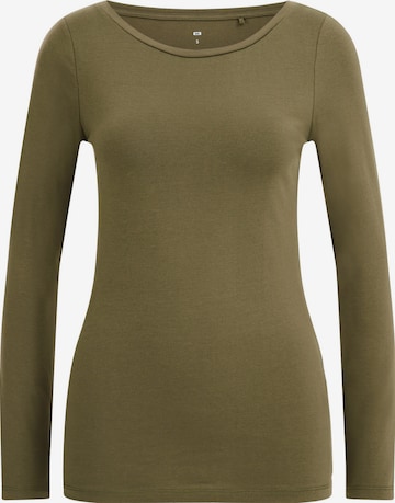 T-shirt WE Fashion en vert : devant