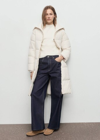 MANGO Winter Coat in White