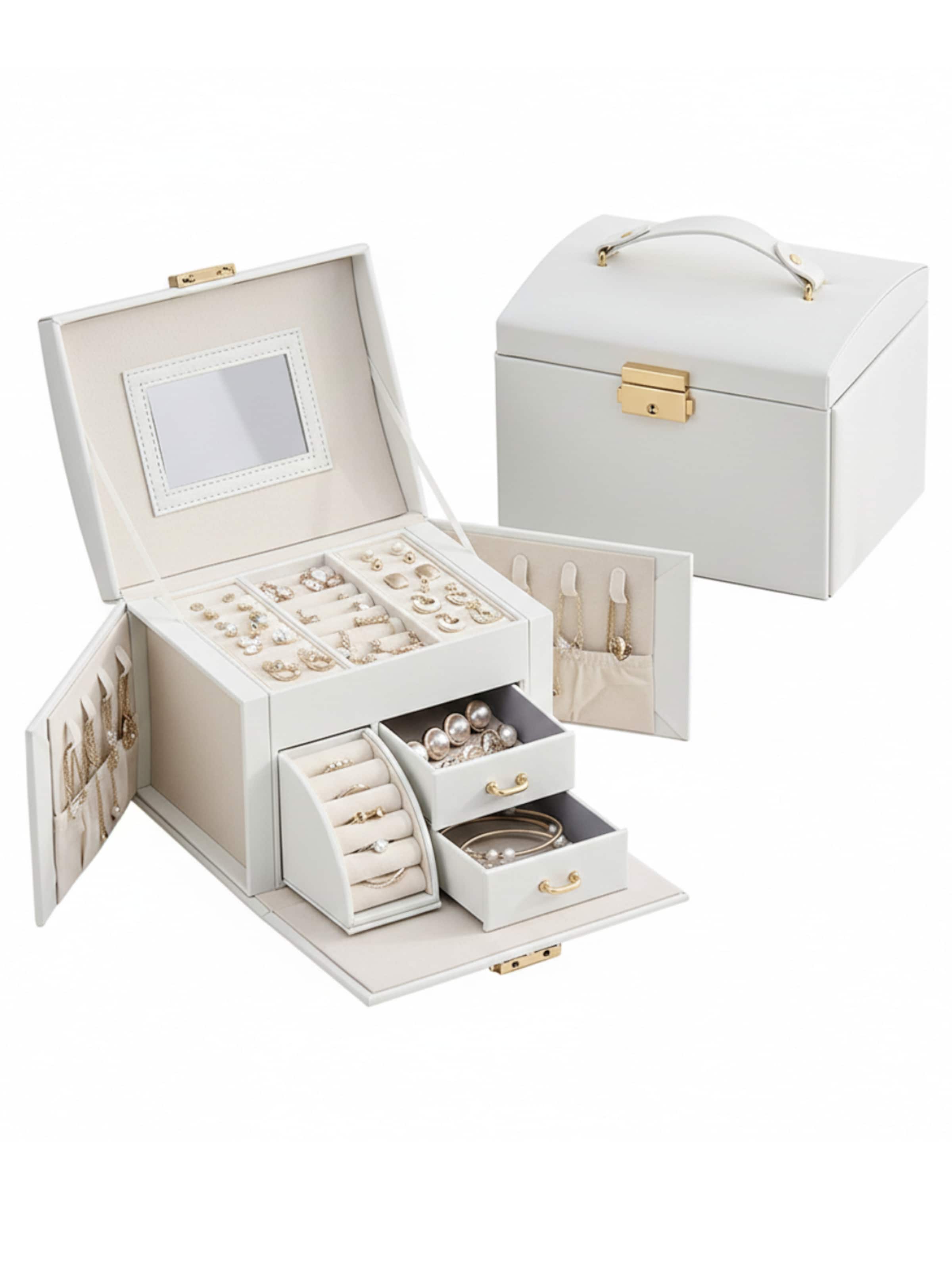 MEVYRA Jewelry Storage in White: front