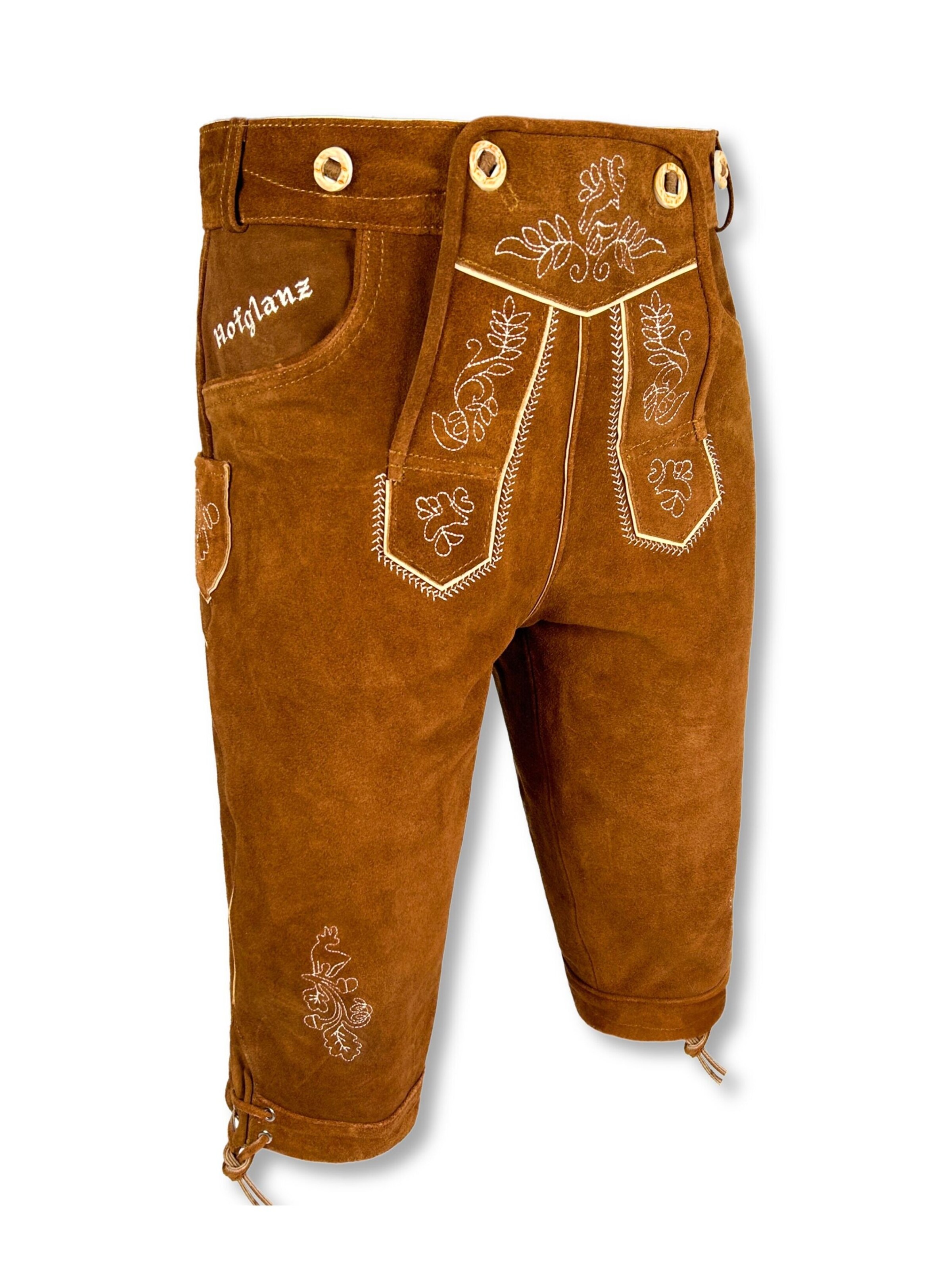 Hofglanz Regular Lederhose in Braun: Vorderseite