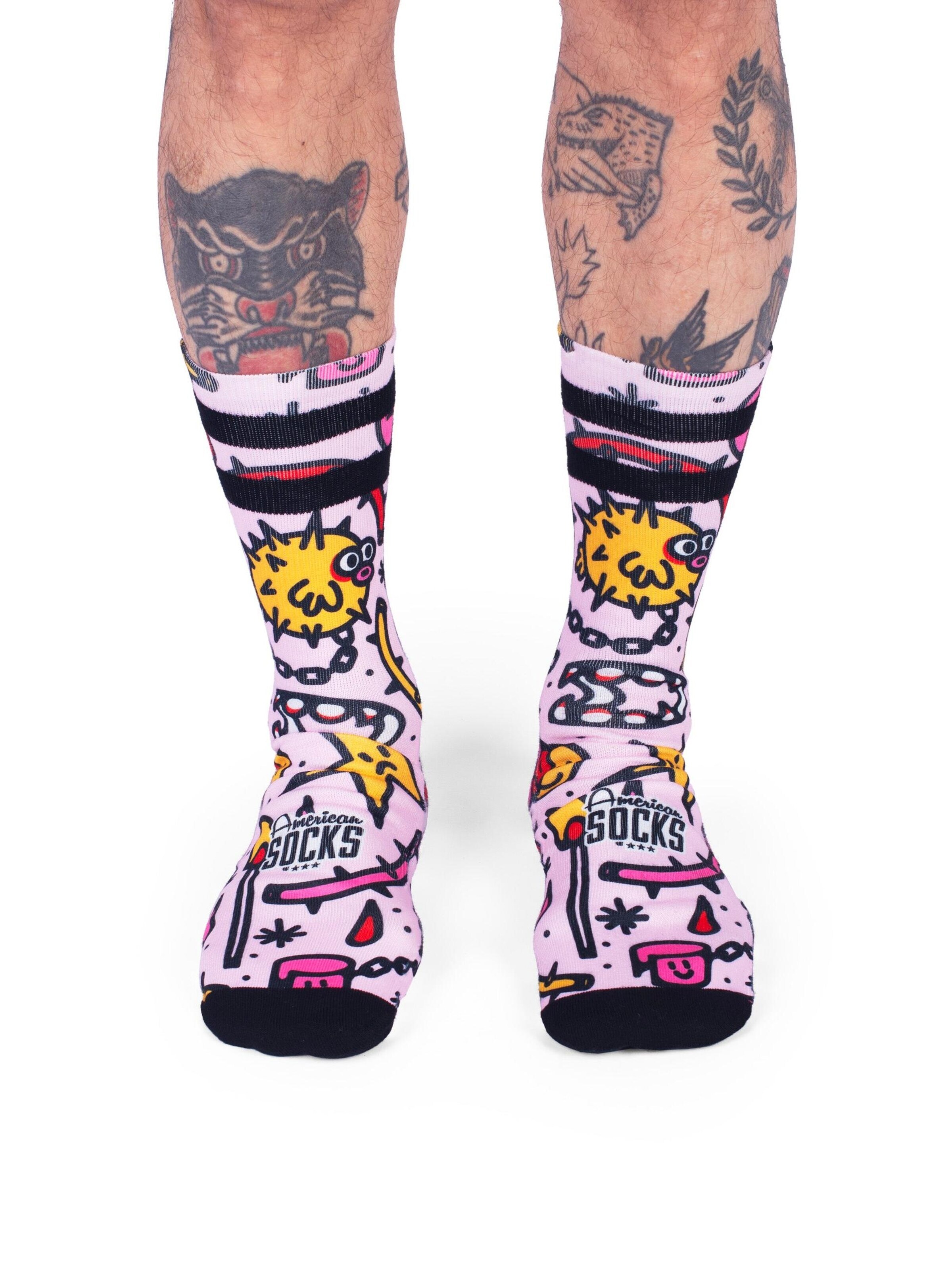 American Socks - Calcetines 'Blowfish - Mid High' en rosa