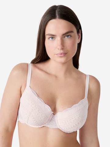 T-shirt Reggiseno 'Idole' di ETAM in rosa: frontale