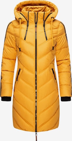 MARIKOO Χειμερινό παλτό 'Armasa' σε κίτρινο: μπροστά