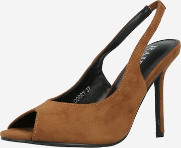 Raid Slingback pumps 'DORRY' i brun: framsida