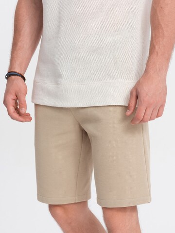 Ombre Regular Shorts in Beige