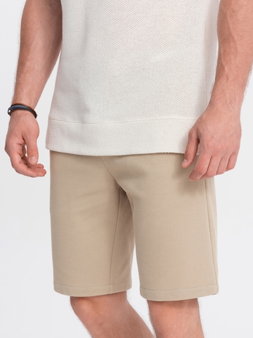 Ombre Regular Shorts in Beige