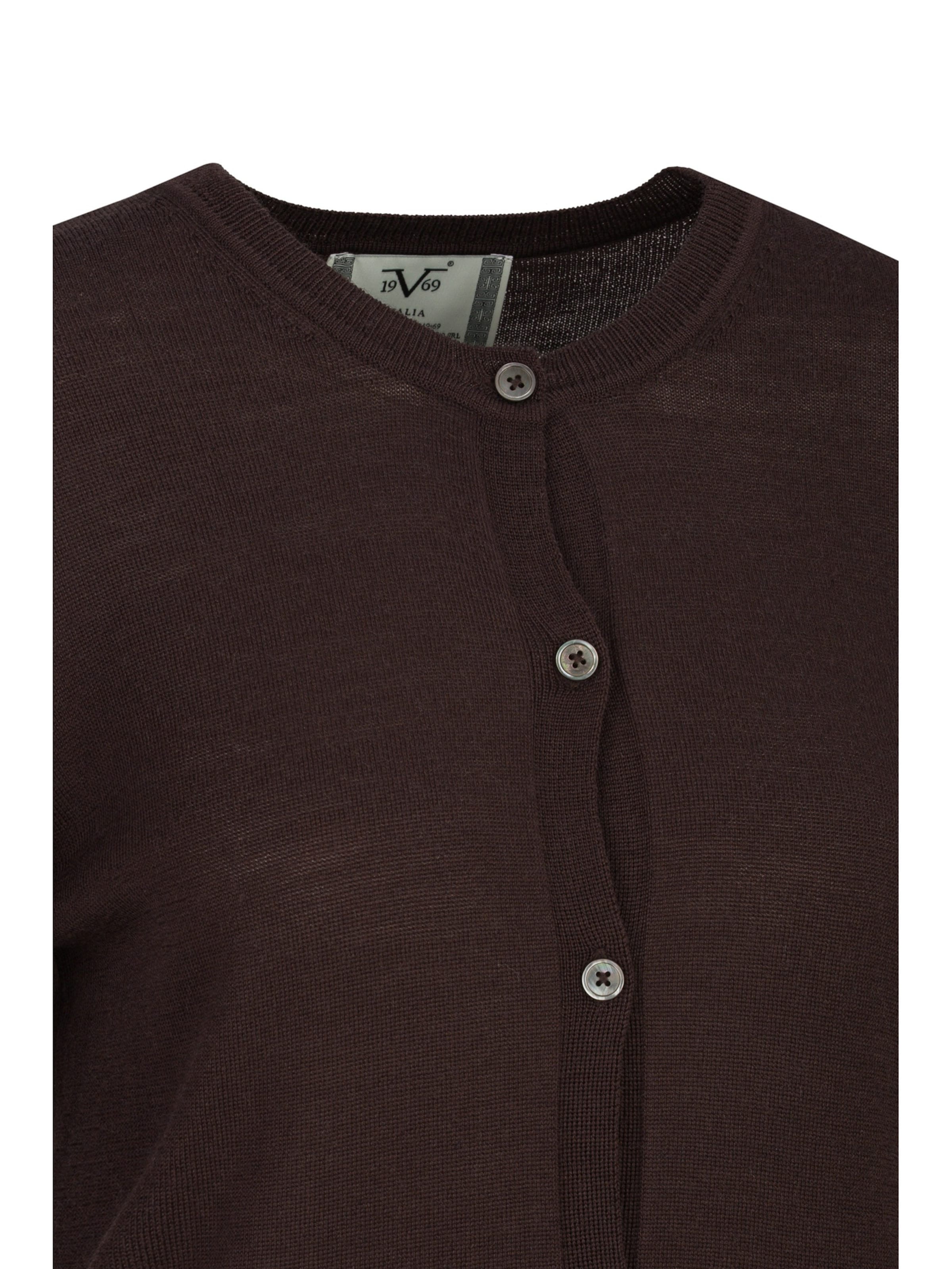 19V69 ITALIA Knit Cardigan 'Noella' in Brown