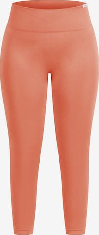 Smilodox Skinny Sporthose 'Amaze Scrunch' in Orange: predná strana