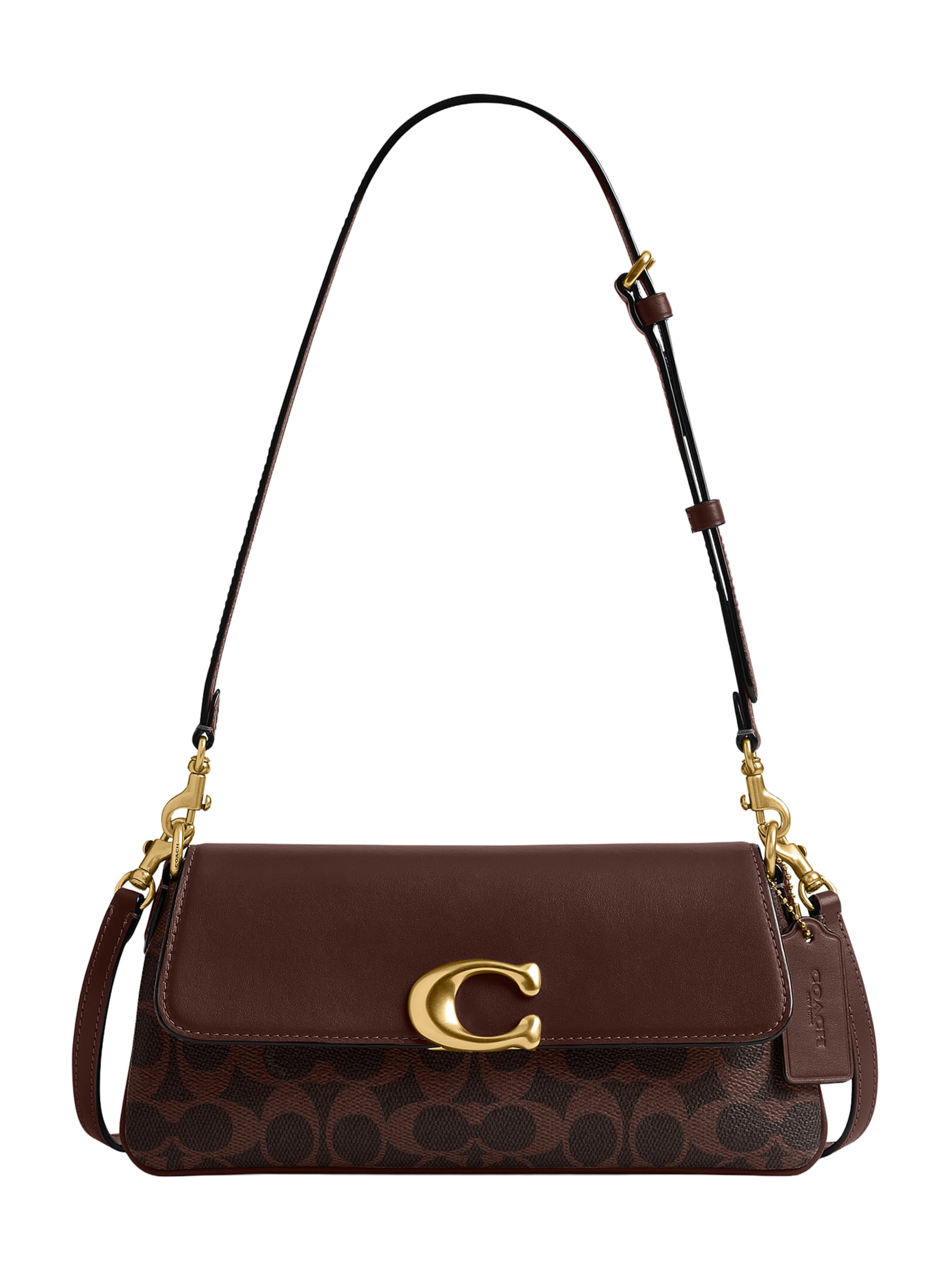 COACH Sac bandoulière en marron / brun foncé / or, Vue avec produit